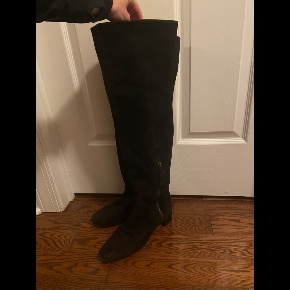 Nine West Over the Knee Black Boots Size 9.5